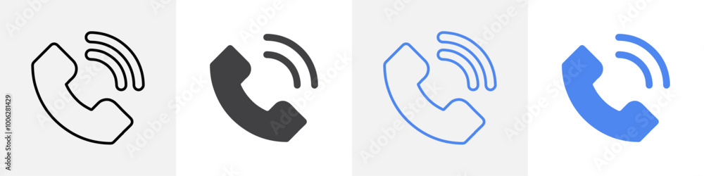 phone icon vector set use for web phone icon vector set use for web