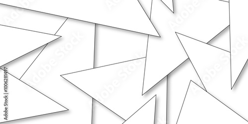 Abstract industrial Design random lines black on white background.Geometric seamless minimalist pattern with straight lines design.luxury black geometric random chaotic lines.squares and triangle line