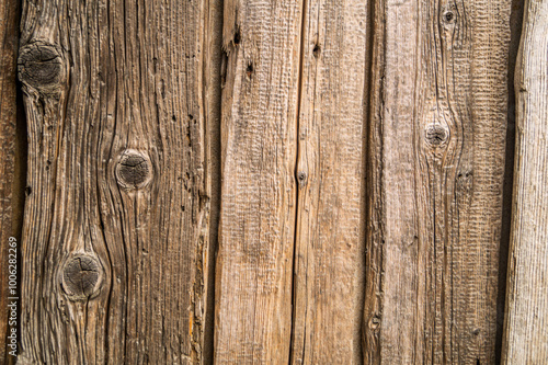 Wooden boards close up. Warm wood colors. Copy space