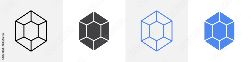 ruby icon vector set use for web ruby icon vector set use for web