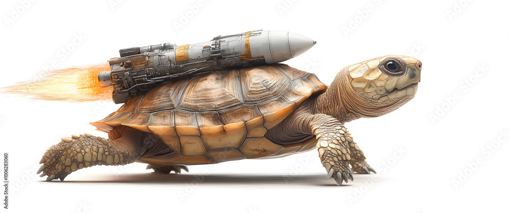 © Isuru - Tortoise with Rocket Booster on Its Back