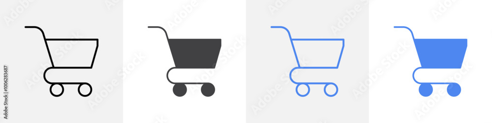 Shopping cart icon vector set use for web Shopping cart icon vector set use for web