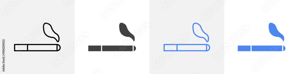 Smoking icon vector set use for web Smoking icon vector set use for web