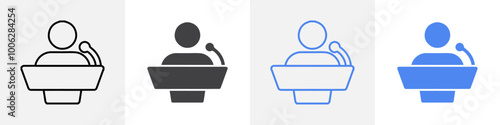 speech person icon vector set use for web