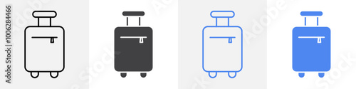 suitcase icon vector set use for web