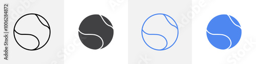 tennis ball icon vector set use for web