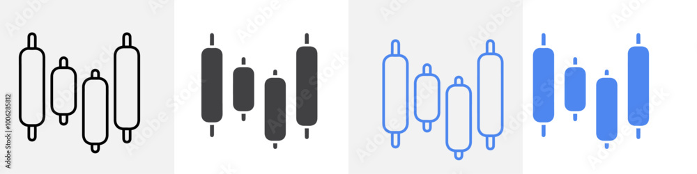 trade candle icon vector set use for web trade candle icon vector set use for web