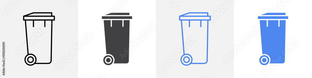 trash can icon vector set use for web trash can icon vector set use for web