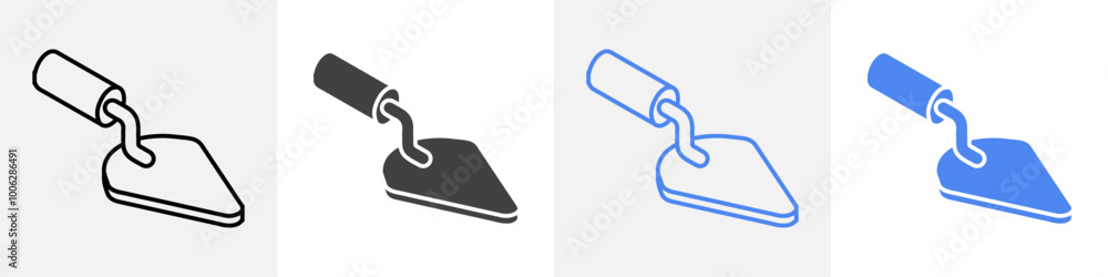 trowel icon vector set use for web trowel icon vector set use for web