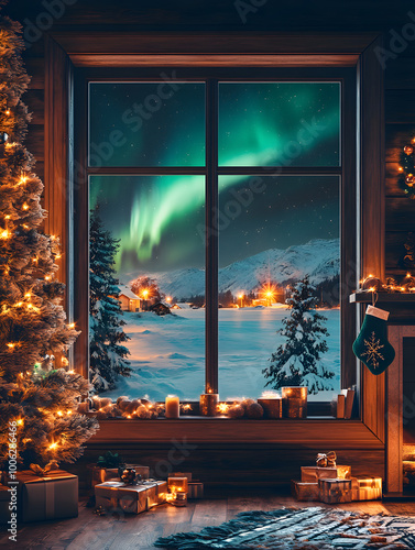 Christmas Reverie by the Dancing Lights of Aurora photo