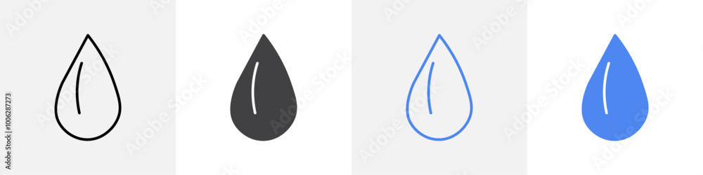 Water drop icon vector set use for web Water drop icon vector set use for web