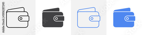 wallet icon vector set use for web