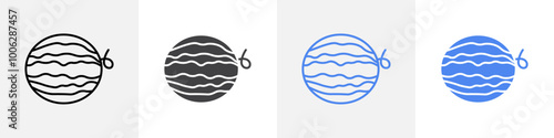 water melon icon vector set use for web