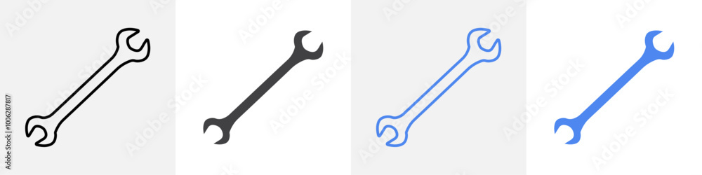wrench icon vector set use for web wrench icon vector set use for web