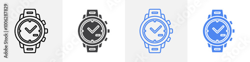 wrist watch icon vector set use for web