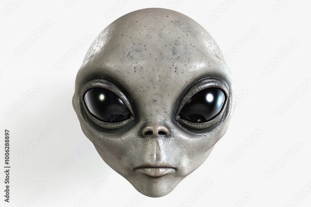 Alien portrait on white background Alien portrait on white background