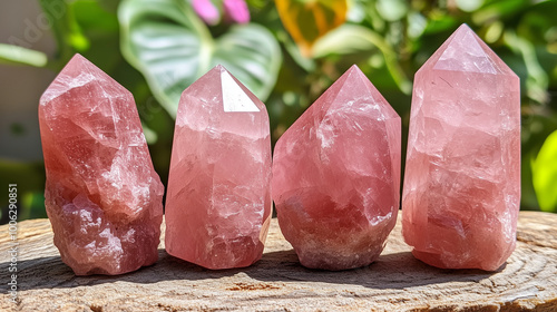 Rose Quartz Crystals  photo