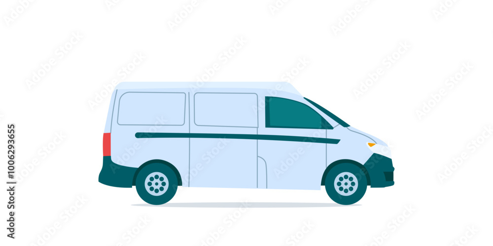 blue van isolated on white background blue van isolated on white background