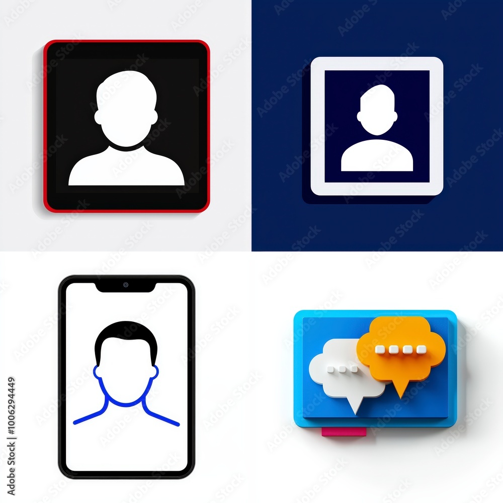 Video call on a tablet icon on a white background Video call on a tablet icon on a white background