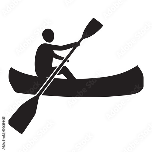 Canoe Paddler on the Water