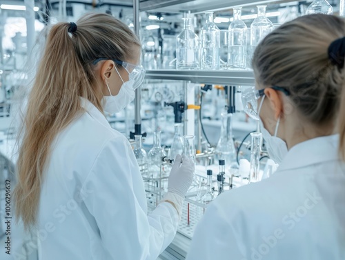 Scientists monitoring hydrocarbon reactions in a lab photo