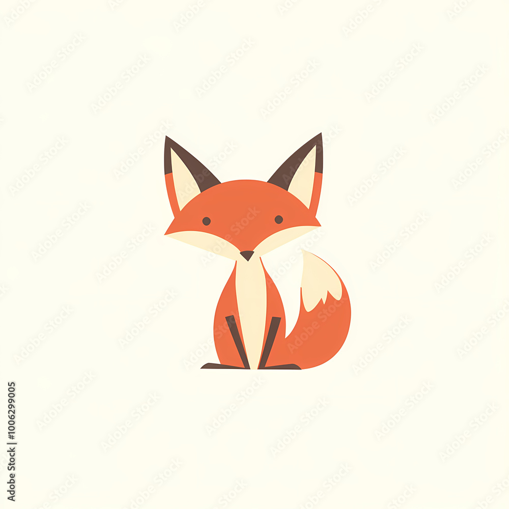 Obraz premium Flat Modern Fox Logo – Vector Icon Illustration
