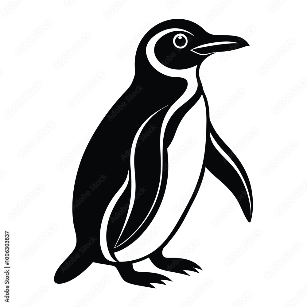 Obraz premium penguin illustration silhouette vector