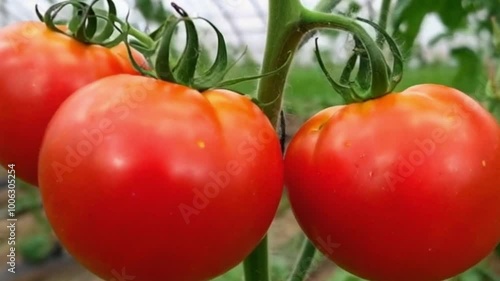 tomatoes in a greenhouse