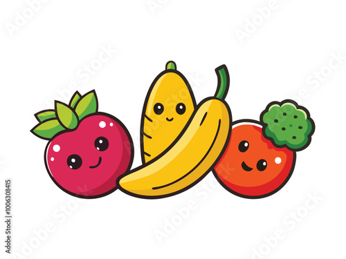 fruit and vegetables funny