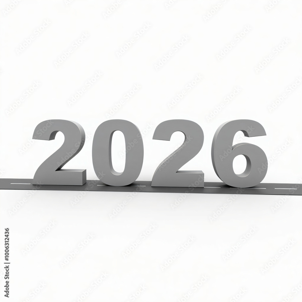 2026 year on a white background 2026 year on a white background