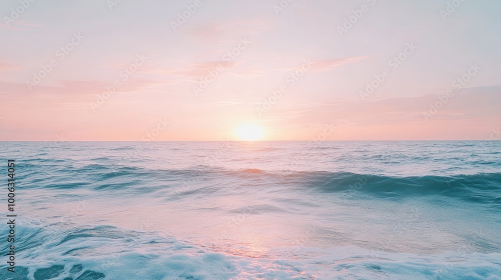Obraz premium Peaceful Ocean Sunset