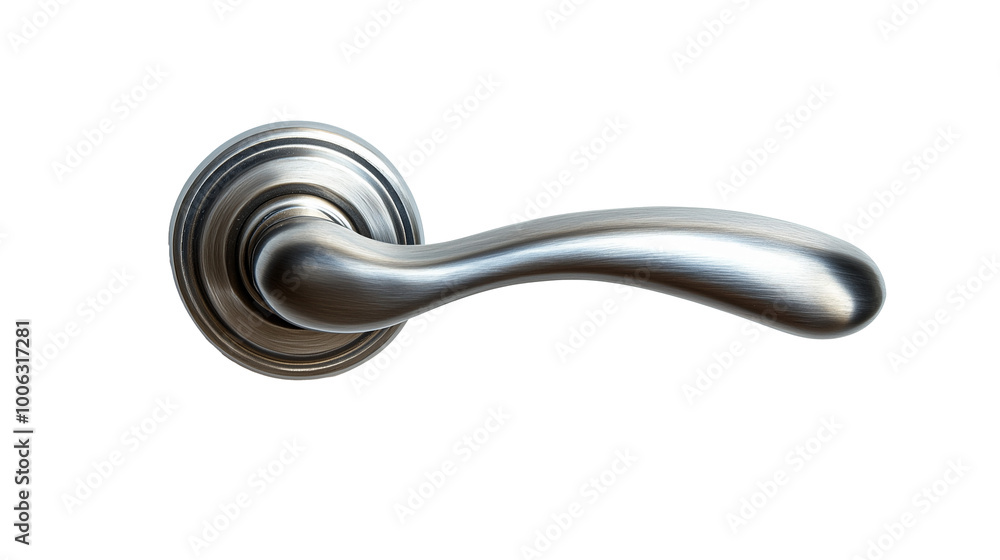 Aluminium door handle isolated on transparent or white background Aluminium door handle isolated on transparent or white background