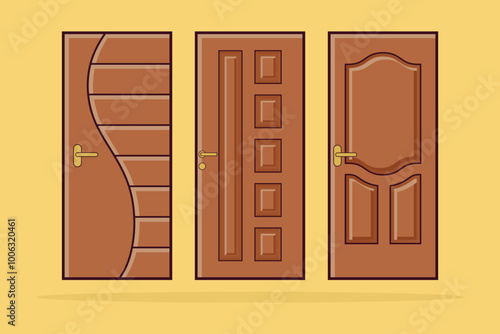 DOOR VECTOR, DOOR VECTOR ELEMENTS SUITABLE FOR YOUR DESIGN NEEDS