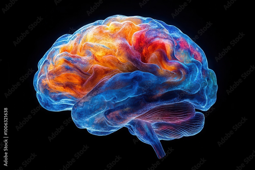 vivid explosion of colors depicting a human brain representing cognitive overload and creative inspiration emphasizing the significance of mental health awareness vivid explosion of colors depicting a human brain representing cognitive overload and creative inspiration emphasizing the significance of mental health awareness