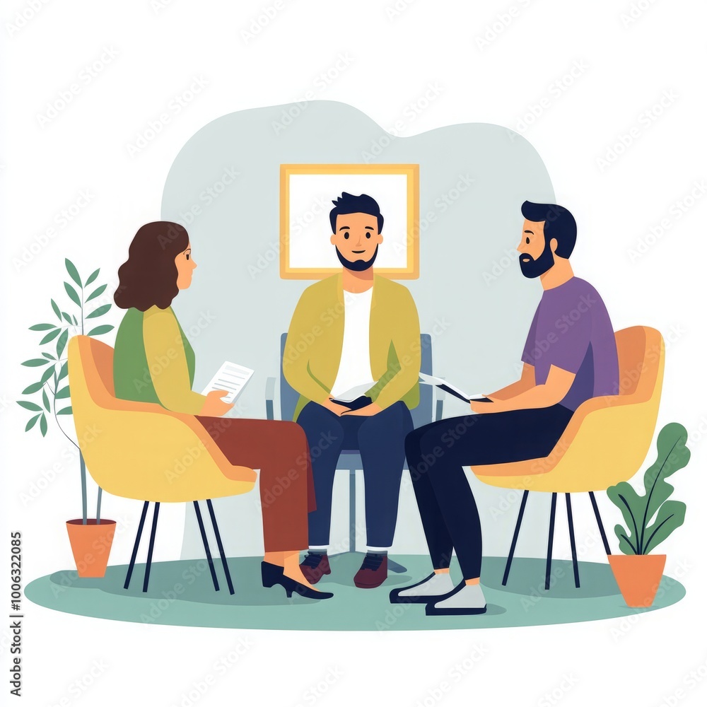 A psychologist's concept of therapy. a drawn illustration of a solution to the problem of the psychology of people in a group. A psychologist's concept of therapy. a drawn illustration of a solution to the problem of the psychology of people in a group.