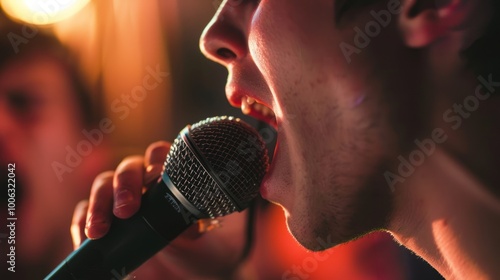 Singer with Microphone