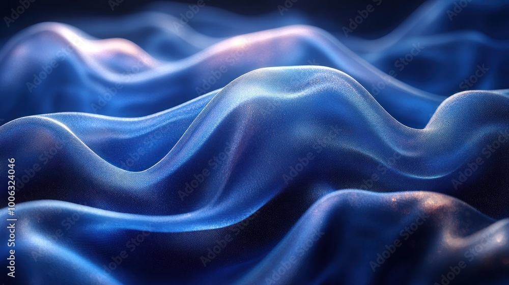 Abstract Blue Fabric Waves Abstract Blue Fabric Waves