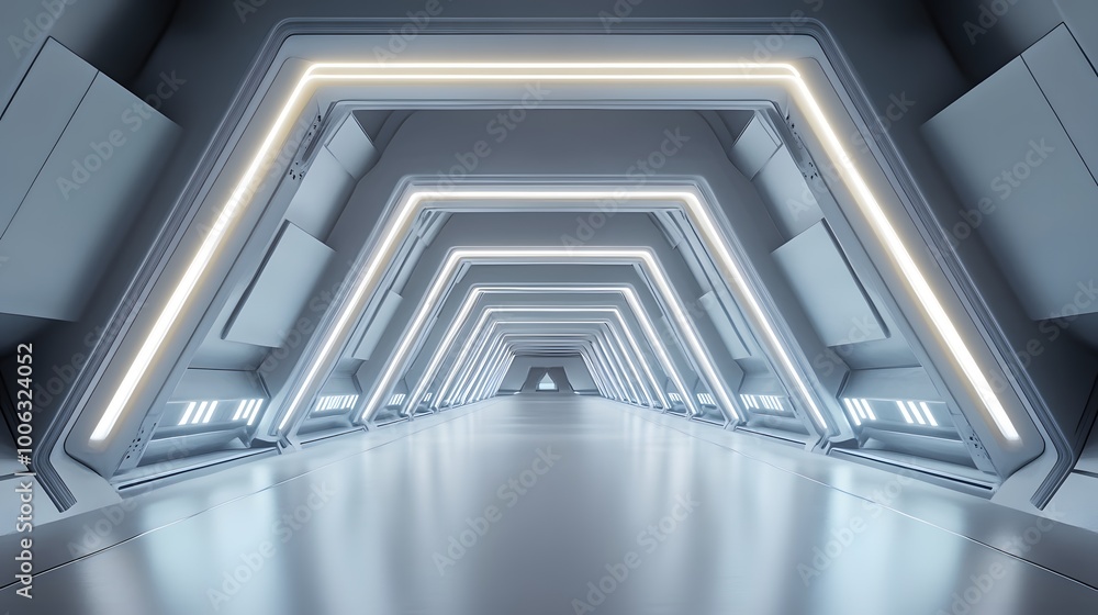 3d illustration - clean futuristic alien scifi fantasy hangar tunnel corridor. 3d illustration - clean futuristic alien scifi fantasy hangar tunnel corridor.