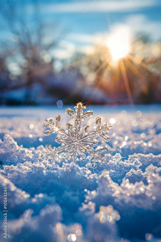 Delicate Snowflake in Morning Light Delicate Snowflake in Morning Light