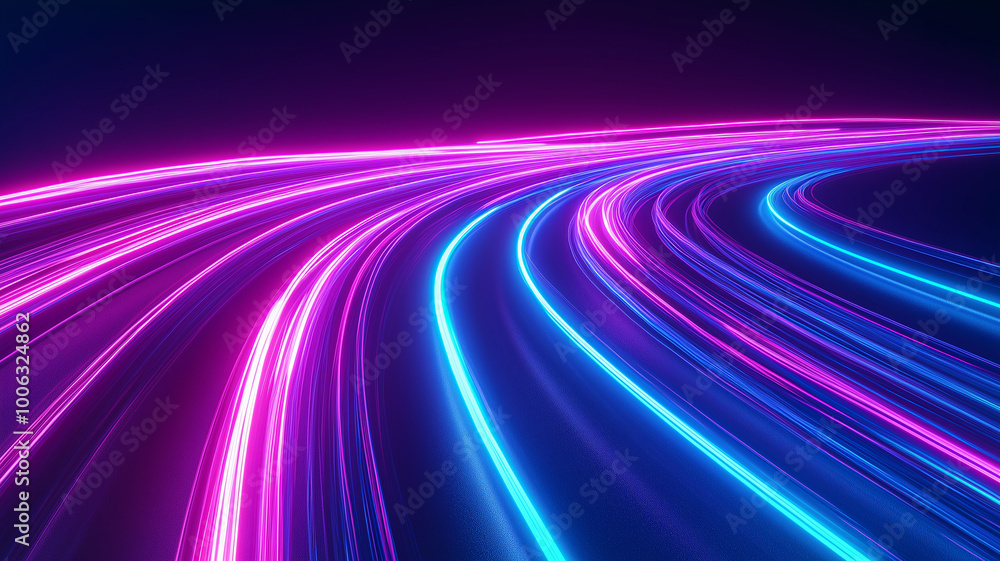 Light speed or high speed warp trails, motion effect movement technology background, abstract futuristic neon light. Scifi futuristic and cyberpunk background. Light speed or high speed warp trails, motion effect movement technology background, abstract futuristic neon light. Scifi futuristic and cyberpunk background.