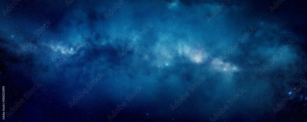 A dark blue background with stars, galaxies, and space dust. Viewing the universe in an abstract manner. A dark blue background with stars, galaxies, and space dust. Viewing the universe in an abstract manner.