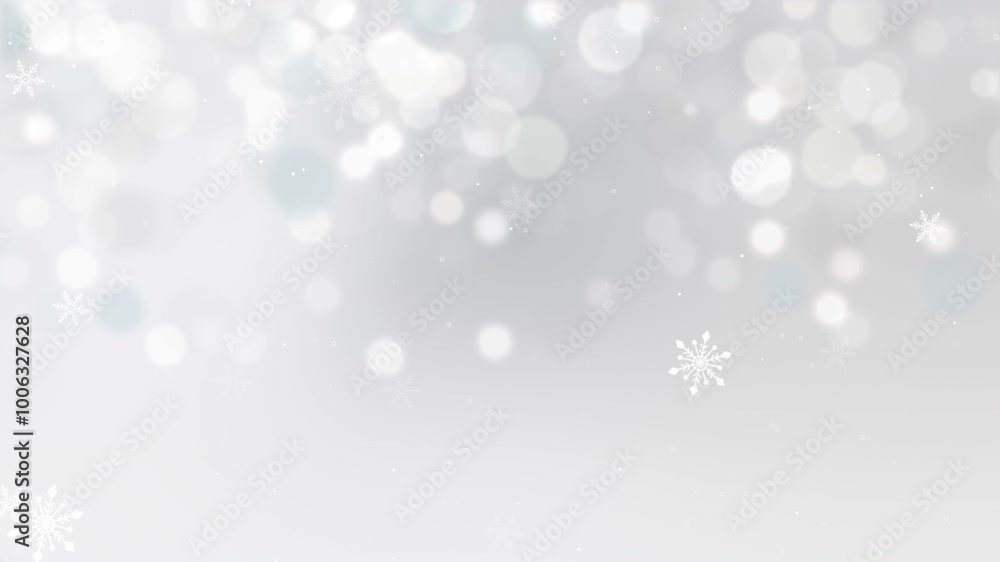 snow falling Christmas. Abstract bokeh of shining lights.Blue grey background.Loop video.(127) snow falling Christmas. Abstract bokeh of shining lights.Blue grey background.Loop video.(127)