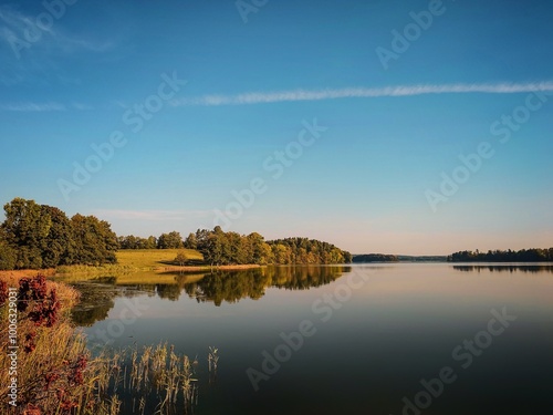 sunset over the lake. Wadag Lake photo