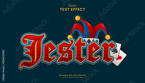 decorative jester editable text effect design