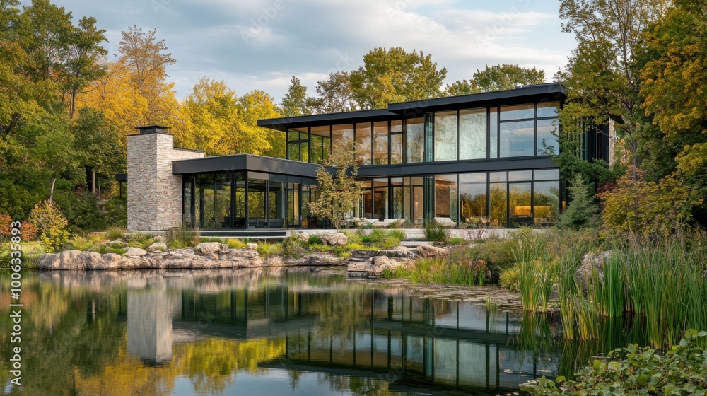 Obraz premium house on the lake