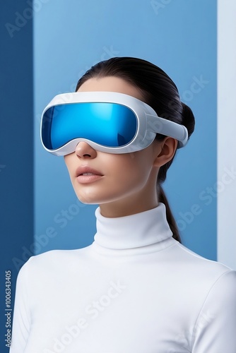 Woman Wearing Eye Massager