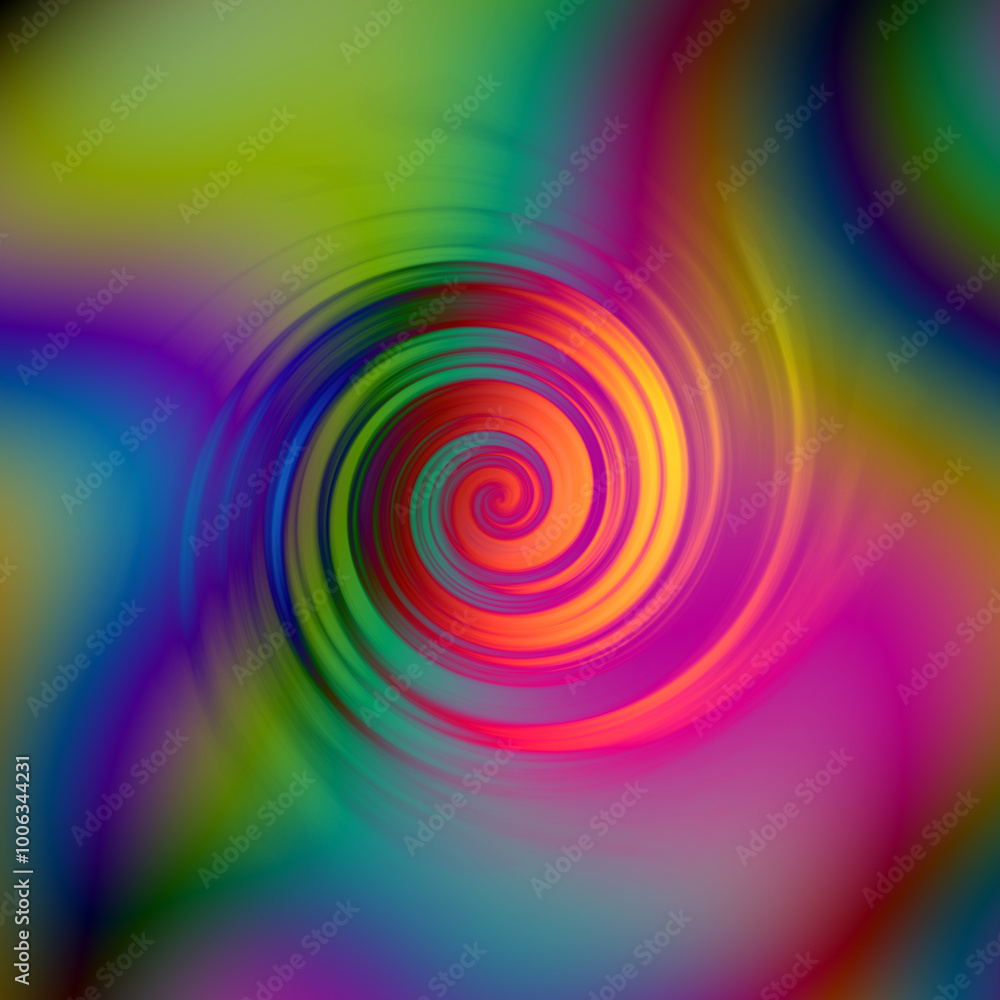 Obraz premium Hypnotic spiral gradient flowing colors, Liquid effects, Abstract Backgrounds