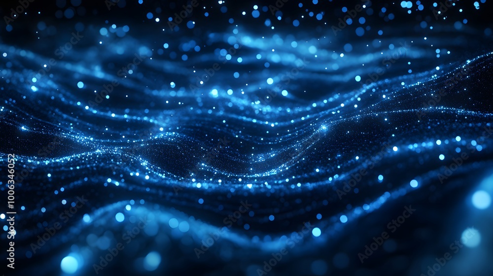 Dark blue and glow particle abstract background. Dark blue and glow particle abstract background.