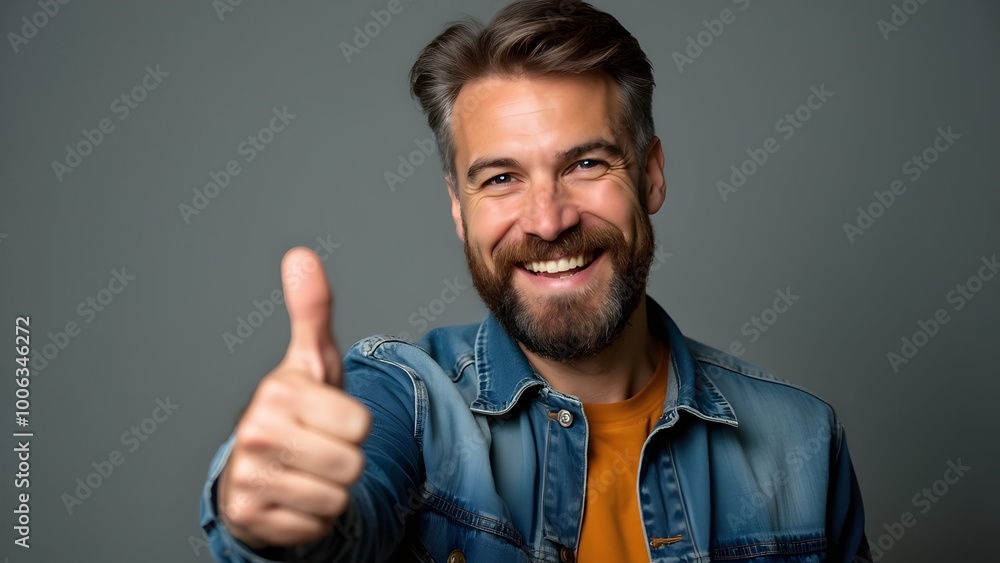 Happy Man Giving Thumbs Up Happy Man Giving Thumbs Up