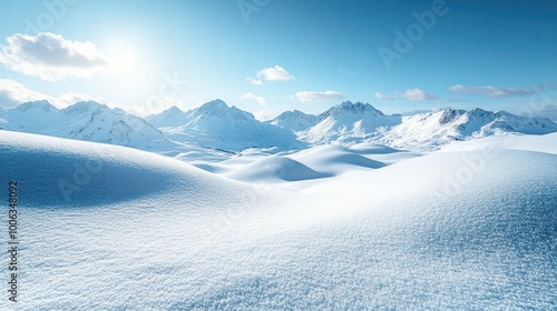 Wallpaper Mural Snowy Mountain Landscape Torontodigital.ca